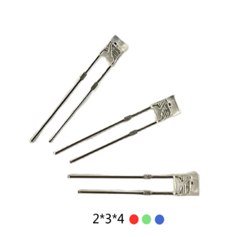 100pcs 234 Rgb Slow / Fast Flash Led , Dip-2 , Self-flashing , 3.0-3.4v 20ma 800-1000mcd , 2*3*4 Mm Square Light Beads