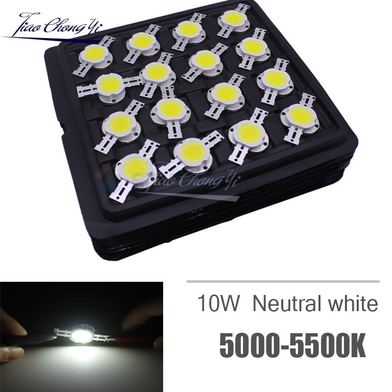 10W 5000K Neutral White  High Power LED Chip  Lighting Beads 9-12V 1050mA Integrated Matrix Bulb COB Lamp For Floodlight