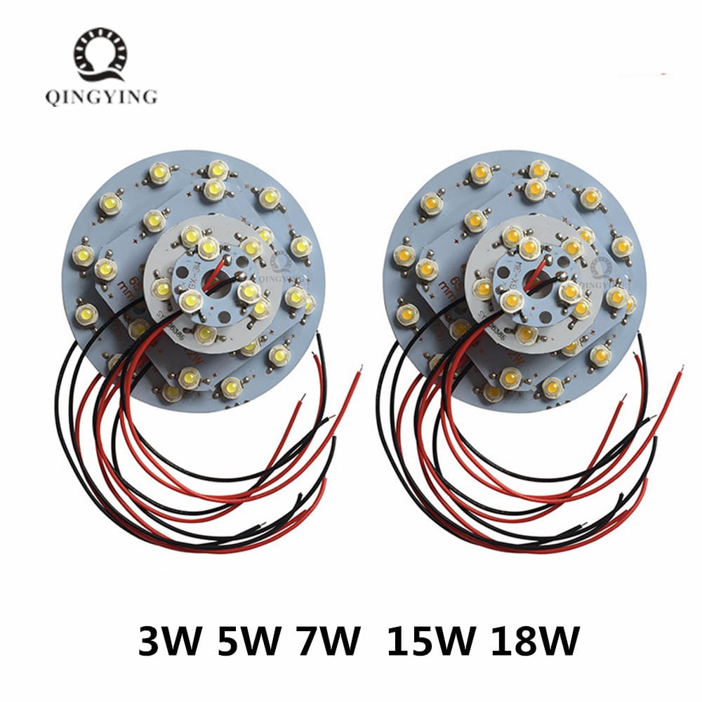 1pcs LED High Power Lamp Beads Light PCB 35mli Chip 3W 5W 7W 9W 12W 15W 18W  32mm 48mm 65mm 98mm For Blubs Downlight Spotlight