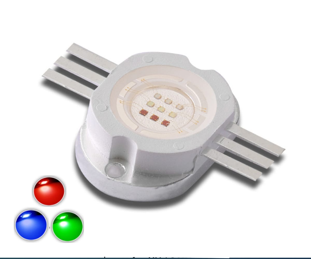 10W RGB Red Green Blue LED Beads 10 Watt Lamp High Power Chip 6pin Round COB SMD Light For Floodlight