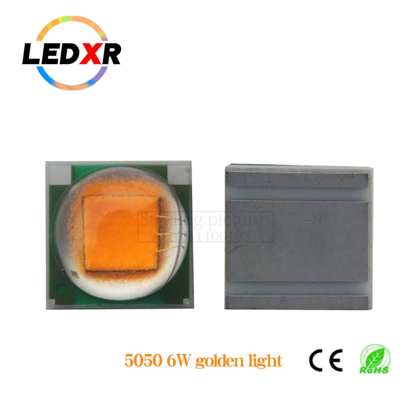 10pcs high power LED 5050 SMD1700-2200K ceramic LED lamp bead 5050 6w golden light 10w 3V LED light emitting diode Sunset lamp