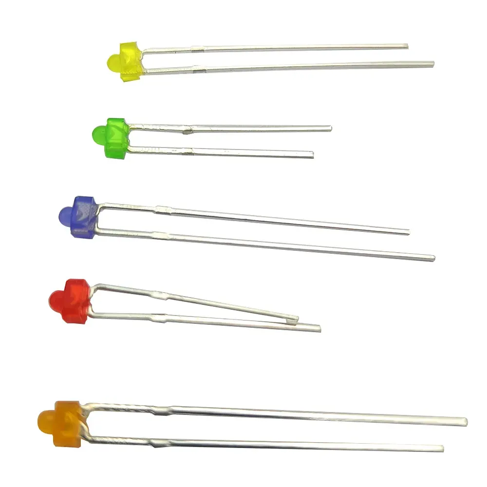 LED Beads 1.8 Tower Shaped LED Plug F3 Red Emitting Red Green Blue Yellow Direct Insertion Indicator Light