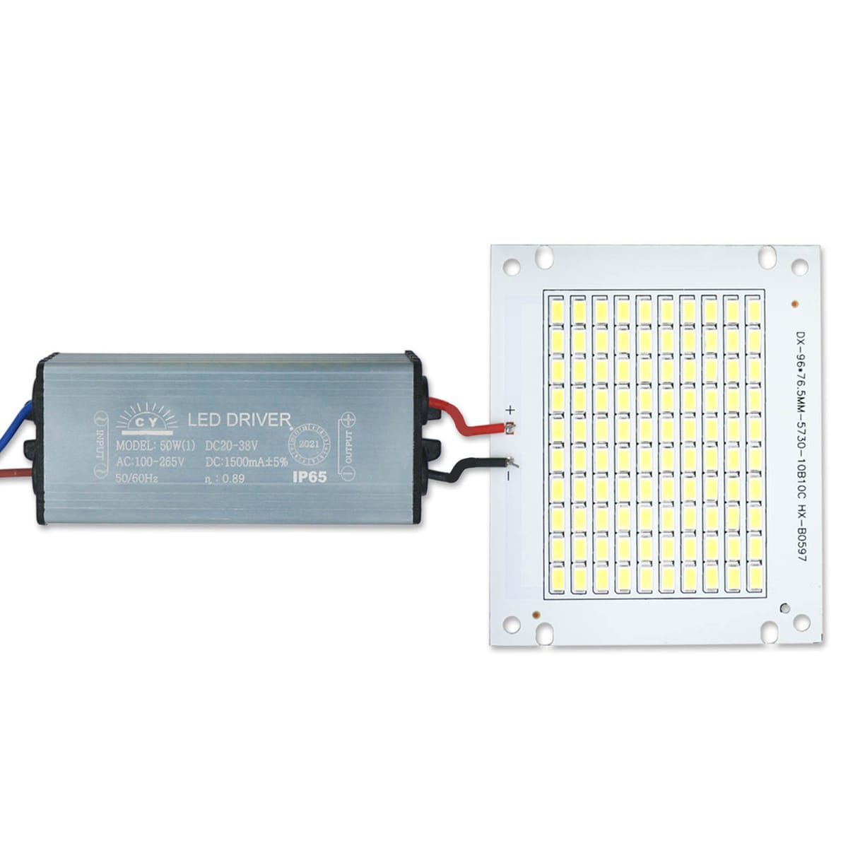 A Set 50W DC20-38V Lamp Bead LED Bulb Lamp And IP65 Water Proof LED Driver Brightness Light Board For LED Downlight Floodlight