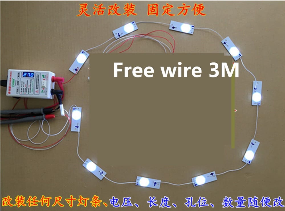 30Pieces/lot   FOR  LED3V lenticular bead light bar LCD TV backcast LED light bar modification general lamp bead bar