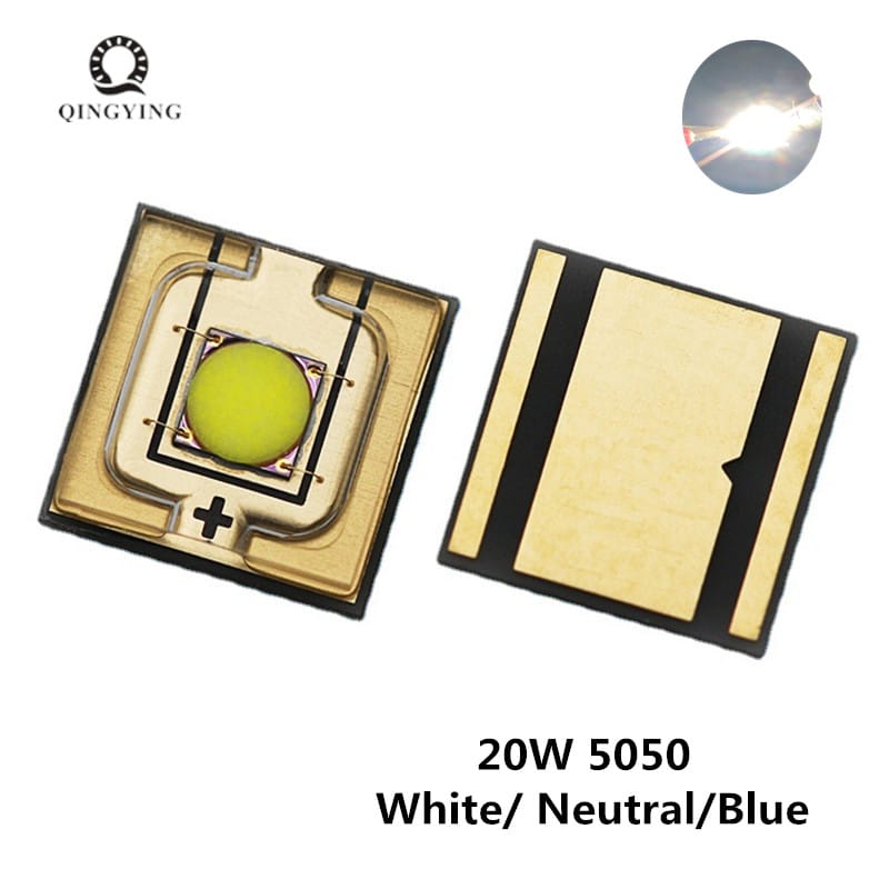 High Power Laser Light Beads 20W White Natural White Blue 450nm LED SMD 5050 Chips For DIY Flashlight Headlight Miner's Lamp