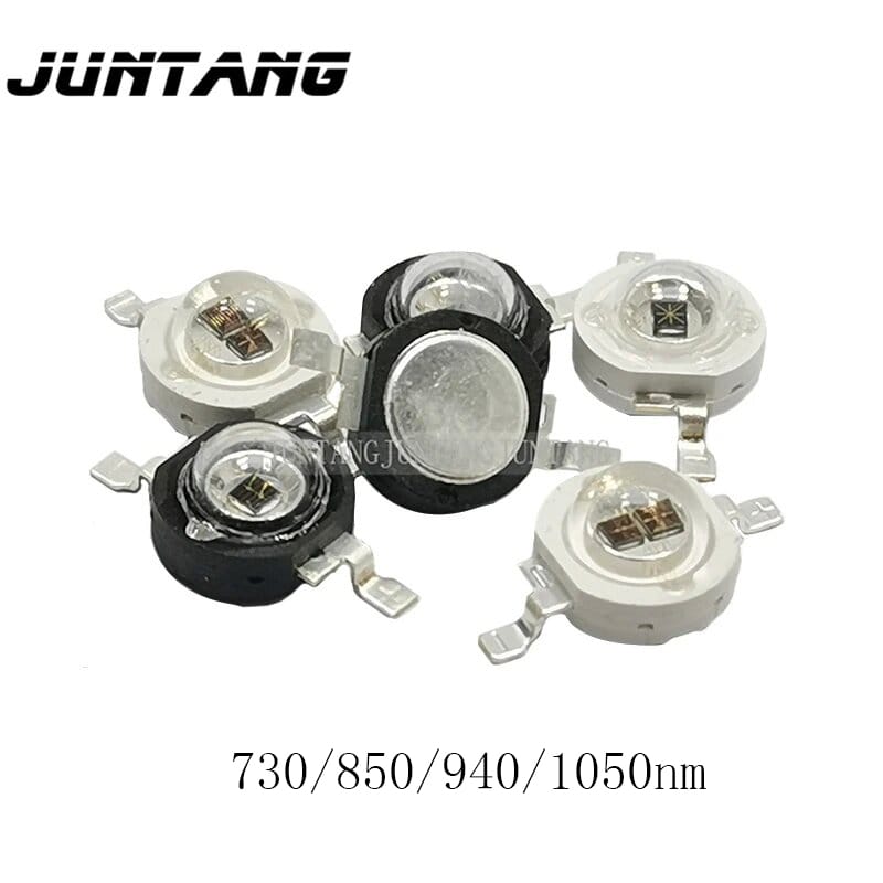 High power LED infrared lumen beads 730nm 850nm 940nm 1050nm 3W 5W emitting light COB night vision CCTV camera monitor