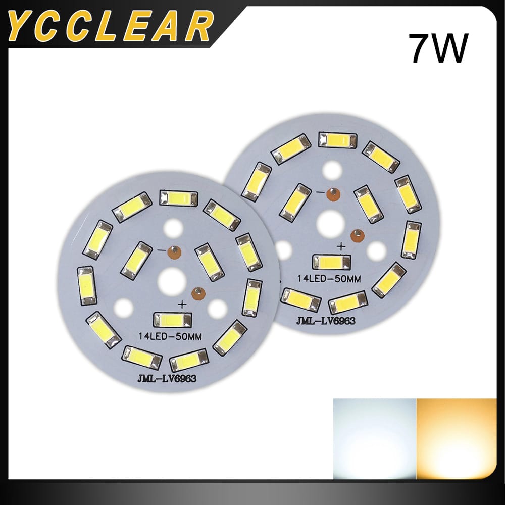 10pcs High Bright LED Light Board 7Watt Warm White Dia 50mm SMD 5730 Lamp Panel For Downlight Bead Bulb Chandelier Light Source