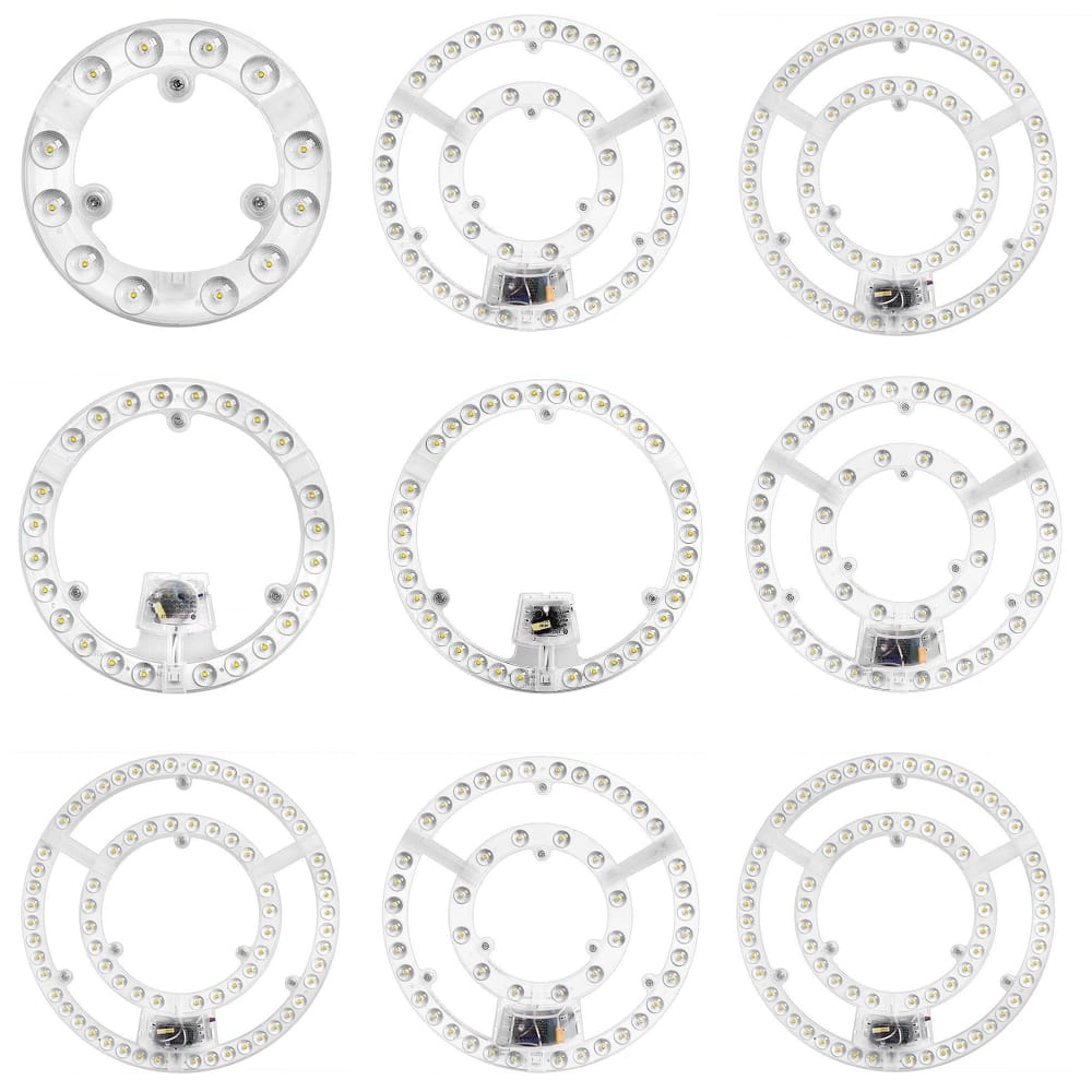12W/24W/36W/48W/72W 11/19.3/26.5/30.5mm Warm Yellow White Ring Chip LED Light Acrylic Base Panel Bulb Lamp Bead Emitter Module