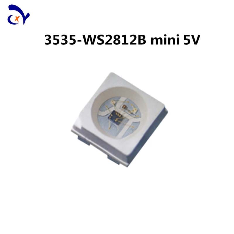 50PCSHigh brightness 3535mini colorful light beads 5V built-in IC programmable 4 feet running light WS2812B colorful light beads