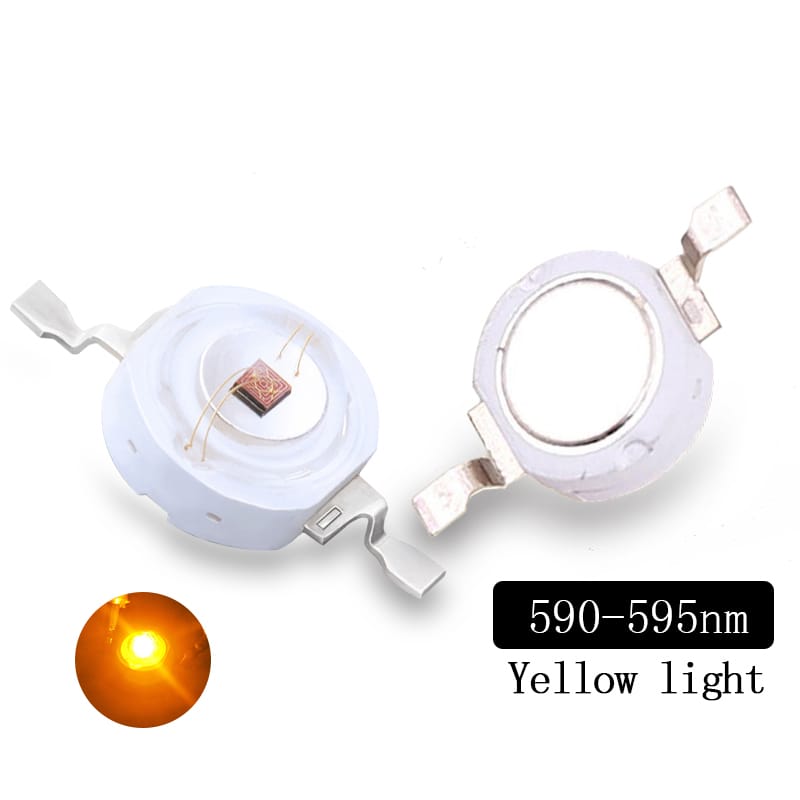 High power LED lumen bead yellow light 585-595nm 3W 5W yellow light bead dance table lamp