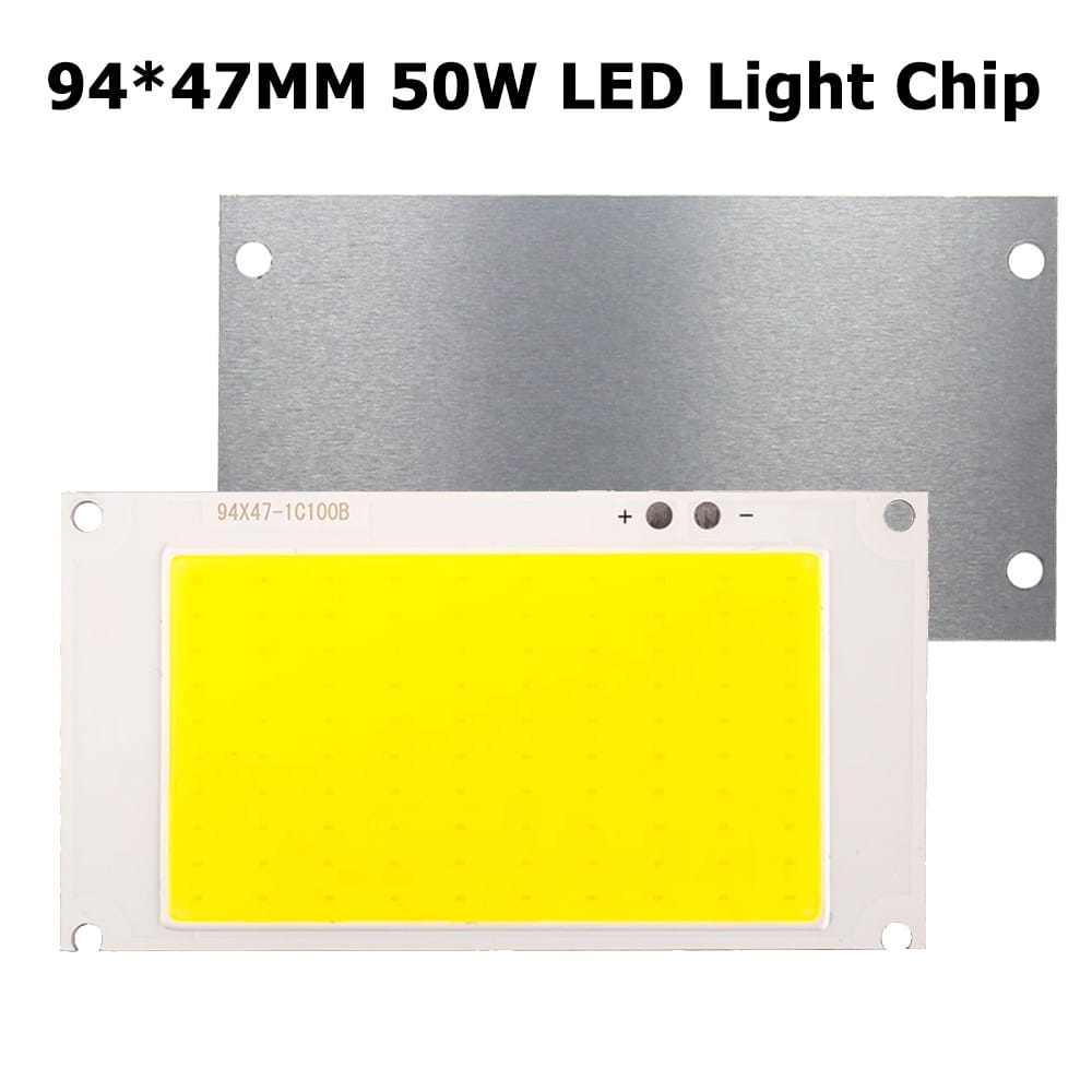 1-5pcs 5​0W 3V LED Light Beads 94*47mm Super Bright 6500K Cool White COB LED Light Chip LED Light Source Chip for DIY LED Lamp