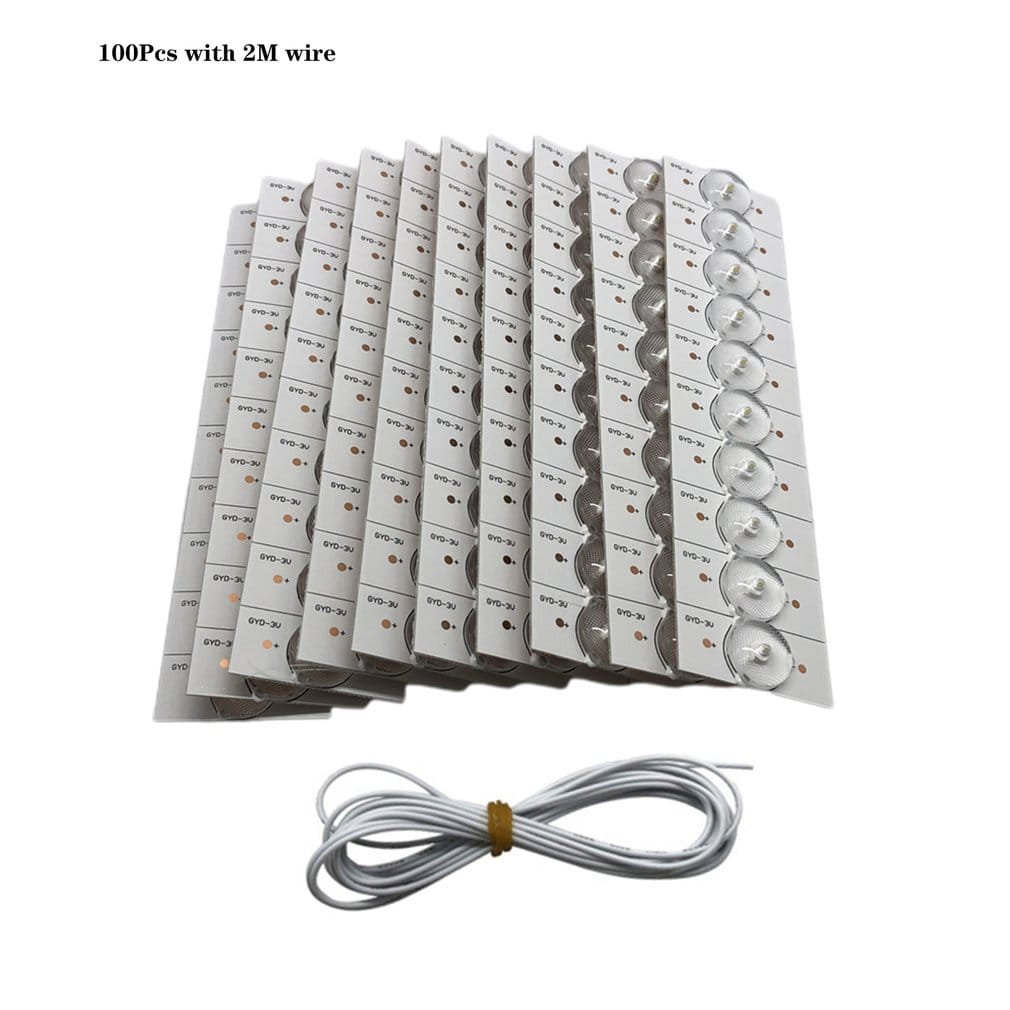 Practical Optical Lens 3V SMD Lamp Beads For 32-65 LED TV Repair With 2M Cable Led Light Strip Accessories