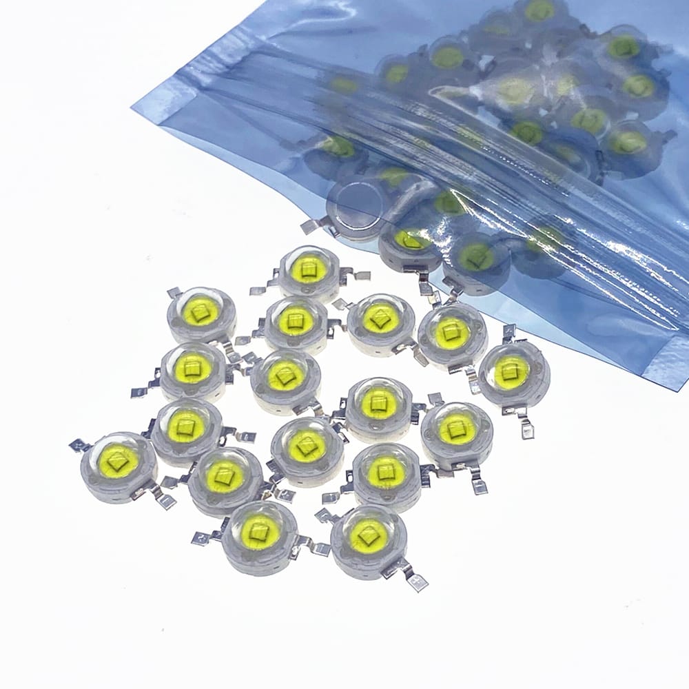 100PCS 3W High Power Led Beads 1W 3.2V-3.6V LED Chip LED Diodes For DIY LED Bulb Light Beads Spolight ourdoor White