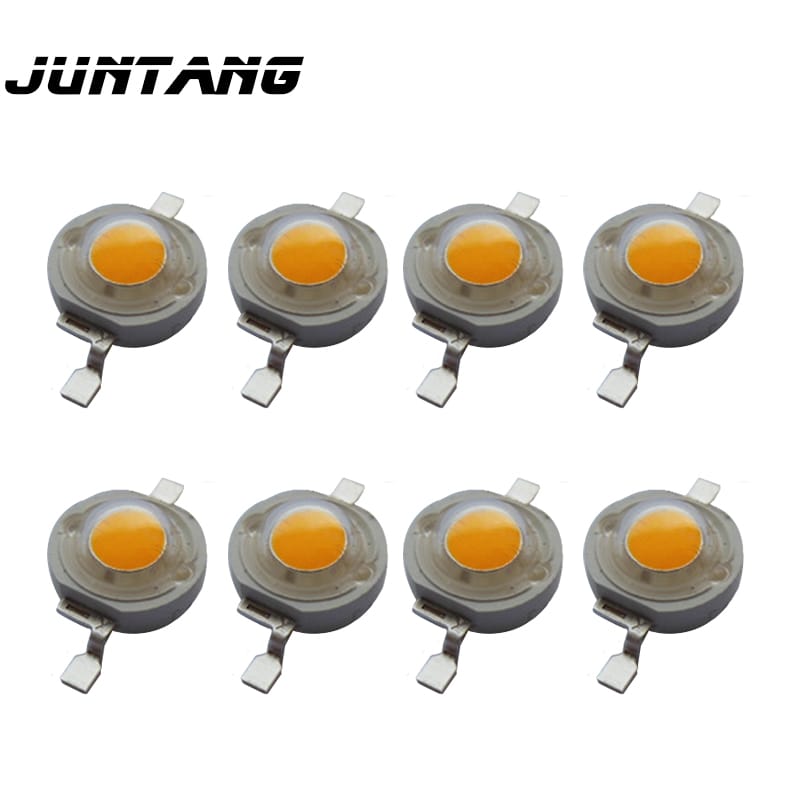 High power led golden light authentic American Bridgelux chip lamp beads 1W led 45MIL chip instead of halogen lamp 2000K 10pcs