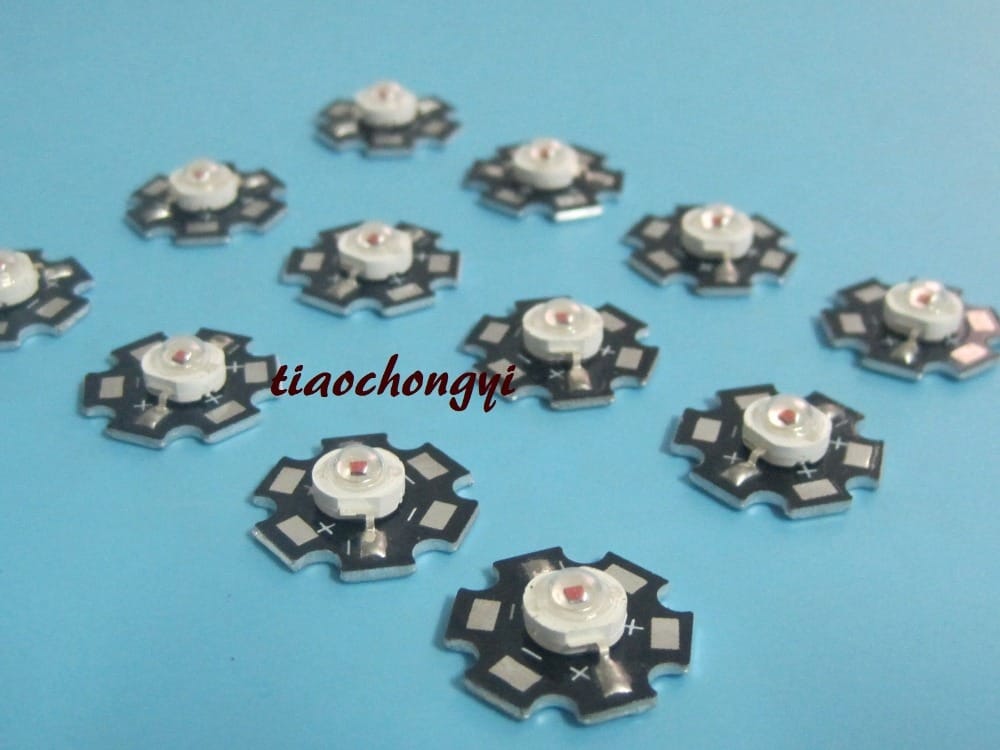 3W Deep RED 660nm-665nm LED Plant Glow Light with 20mm Star Base 1 5 10 20 50PCS