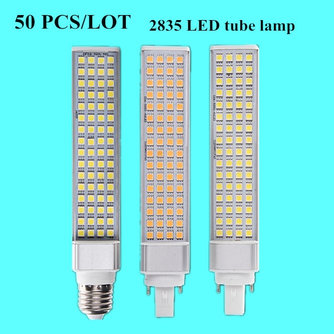 50 PCS/LOT 220V E27 G24-2/4pin Tube lamp LED Light IP20 2835 Lamp beads  led lamp bulb 5W 7W 9W 10W 12W LED Corn Bulb Lamp