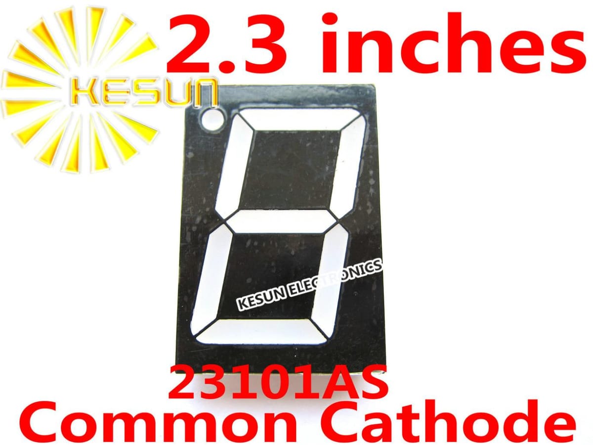 20PCS x 2.3 inches Red 23101AS 23101BS Common Cathode/Anode Single Digital Tube LED Display Module Light Beads