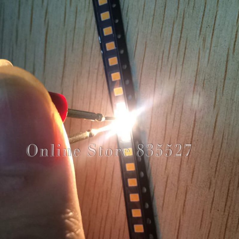 100pcs/lot 3020 warm white SMD LED lamp beads light emitting diode Indicator STW8B12C bottom lager iron sheet is negative pole
