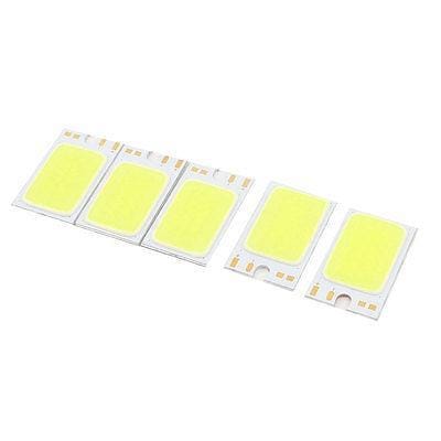 1.5W DC9-11V 150mA 80-90LM/W White LED Light COB Lamp Bead Chip 5 Pcs