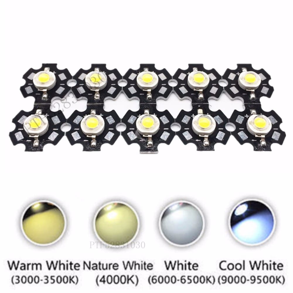 3W High Powre LED Bead Warm white Neutral White Cool white 10000K 20000k 30000k LED Chip Emitter for light diy