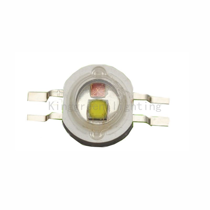 50X High quality 2W double color high power led lamp beads Red + White / Yellow + White led light soure