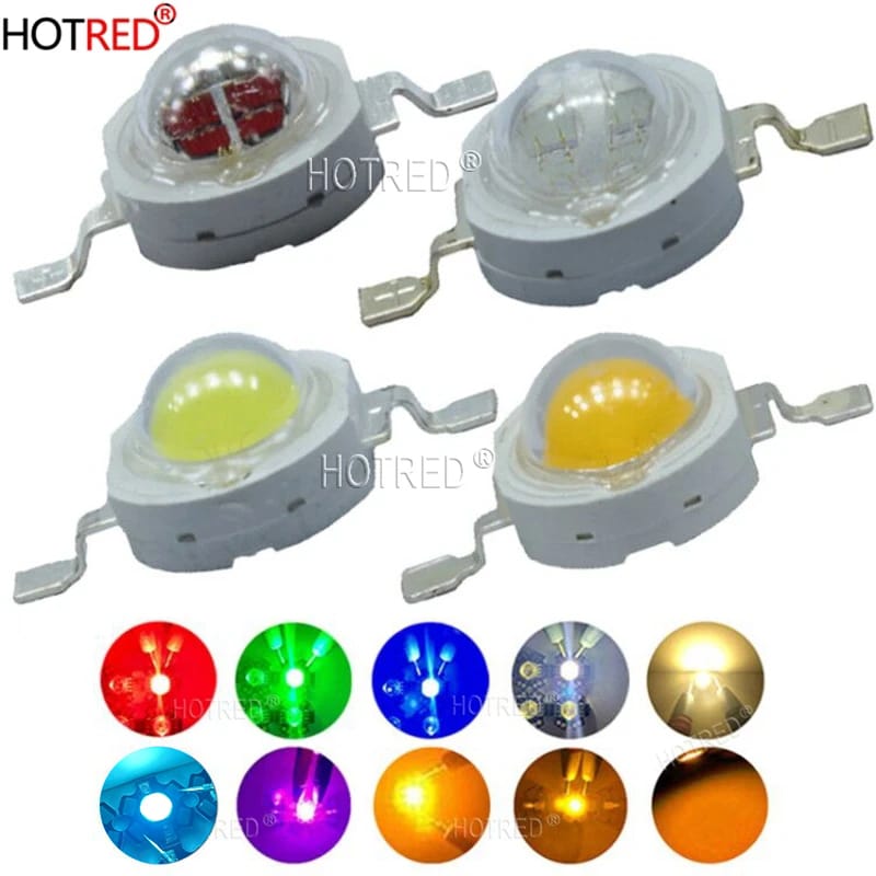 10pcs 5W High Power LED Light Emitting Diodes LEDs Chip SMD Bead White Green Red Blue Yellow Bulb  440nm 660nm 380-840nm Epistar