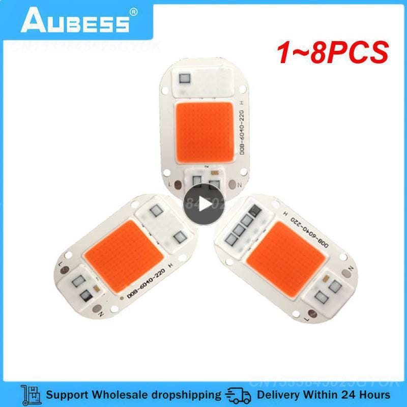 1~8PCS COB lamp Bead 10W 20W 30W 50W 220V 240V IP65 Smart IC No Need Driver Flood light Led Bulb Spotlight Outdoor Chip