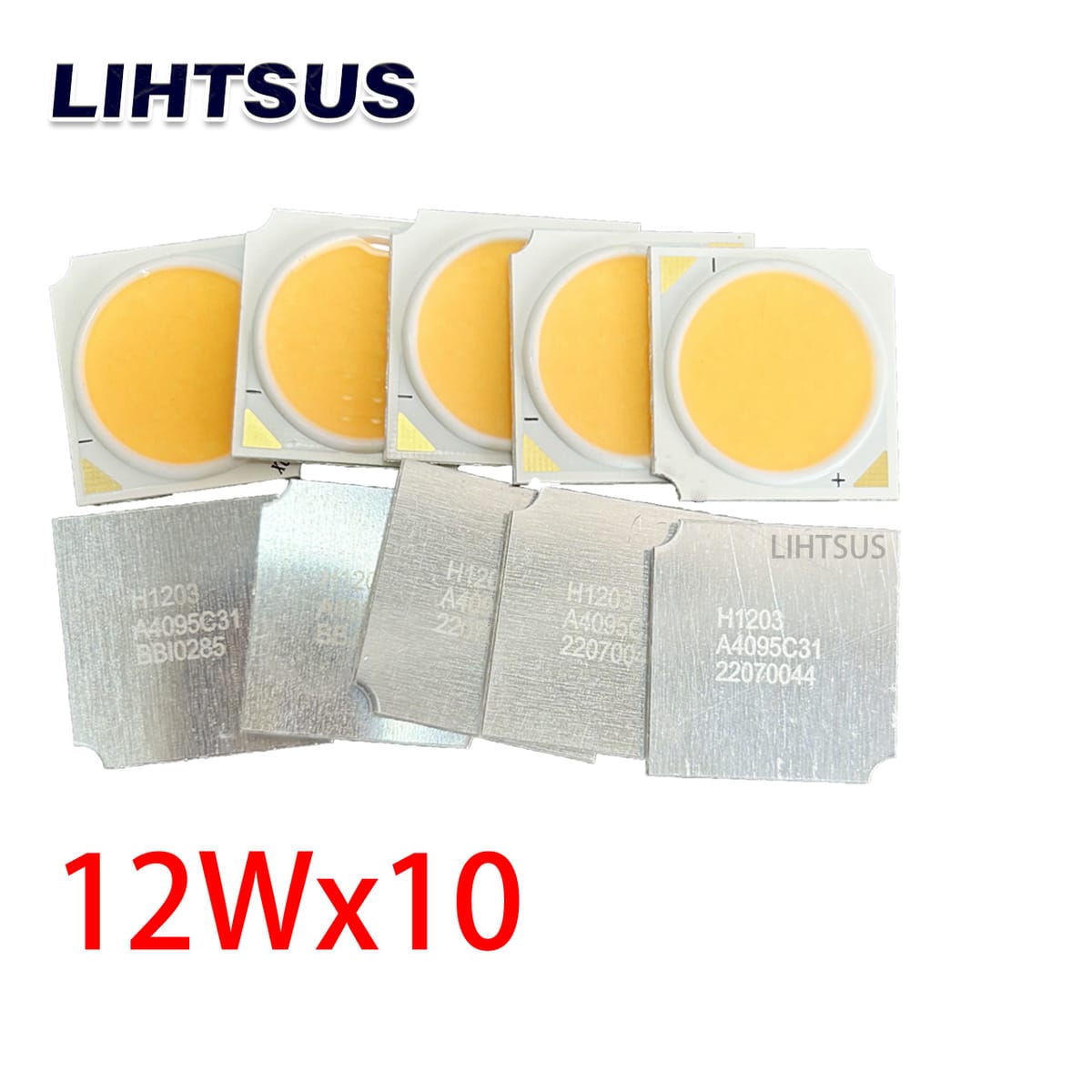 Versatile 19x19mm COB LED Chip with 12W Power and 300mA Ra95+ Current for DIY Lighting Projects Bulb Beads Track Light 10Pcs