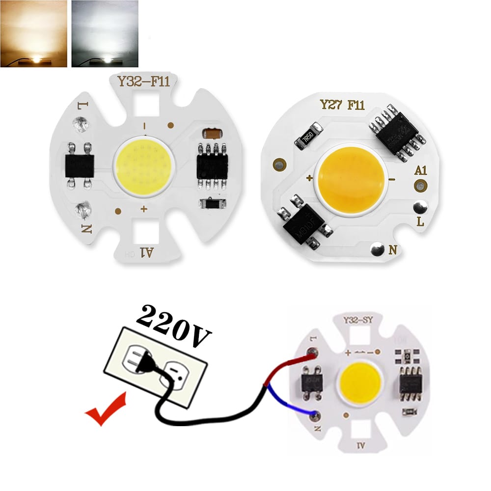 5 Pcs LED COB Chip 220V Led Chip 3W 5W 7W 10W 12W  No Need Driver LED Lamp Beads for Flood Light Spotlight Lampada DIY Lighting