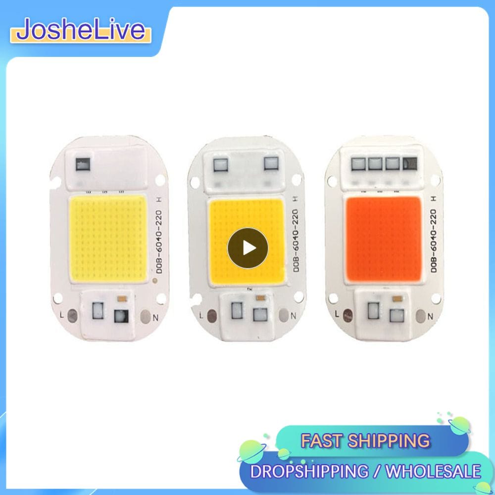 COB Module Driverless 220V 20W 30W Flip DOB 50w Led Chip Lamp Beads For Spotlight Floodlight Plants Growing Grow Light Tent