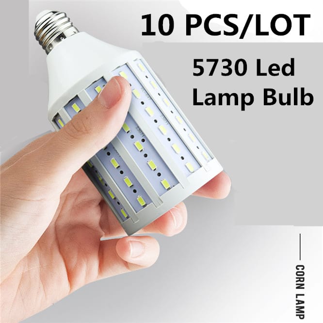 10 PCS/LOT B22 E27 E14 LED Lamp Bulb 5730 lamp beads 10W 15W 20W 30W 40W Light Bulb  IP30 Corn Bulb light 12V Solar Lamp