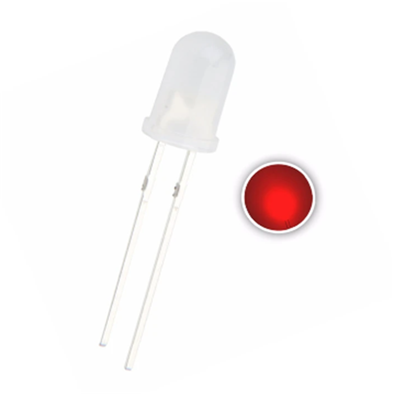 1000pcs 5mm Red Dip Led Diffused 2v 20ma 625nm Light Beads Lamp Wide Angle Dip-2 2pins Round Head
