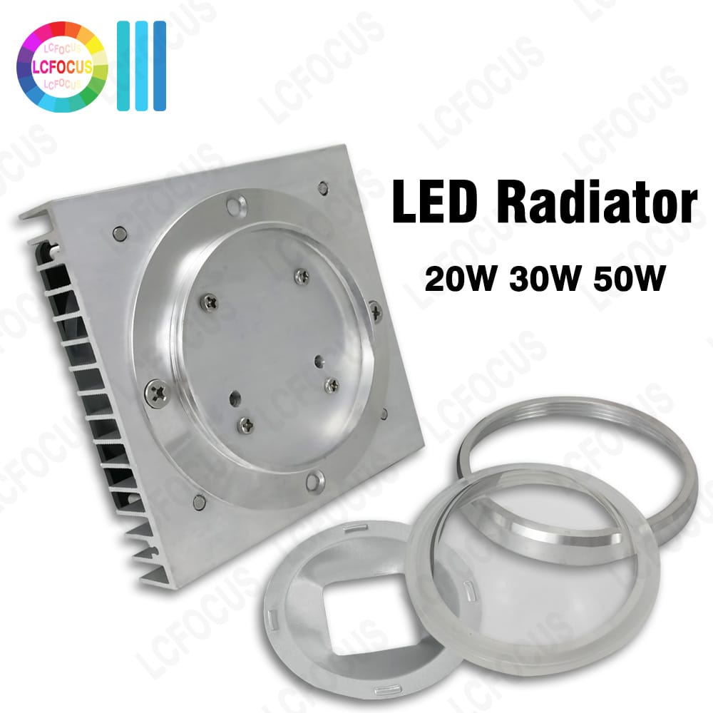 Aluminum Heatsink With Fan Lamp Radiators Cooling System Heat Sink DIY LED Grow Light Aquarium For 20W 30W 50W Light Beads
