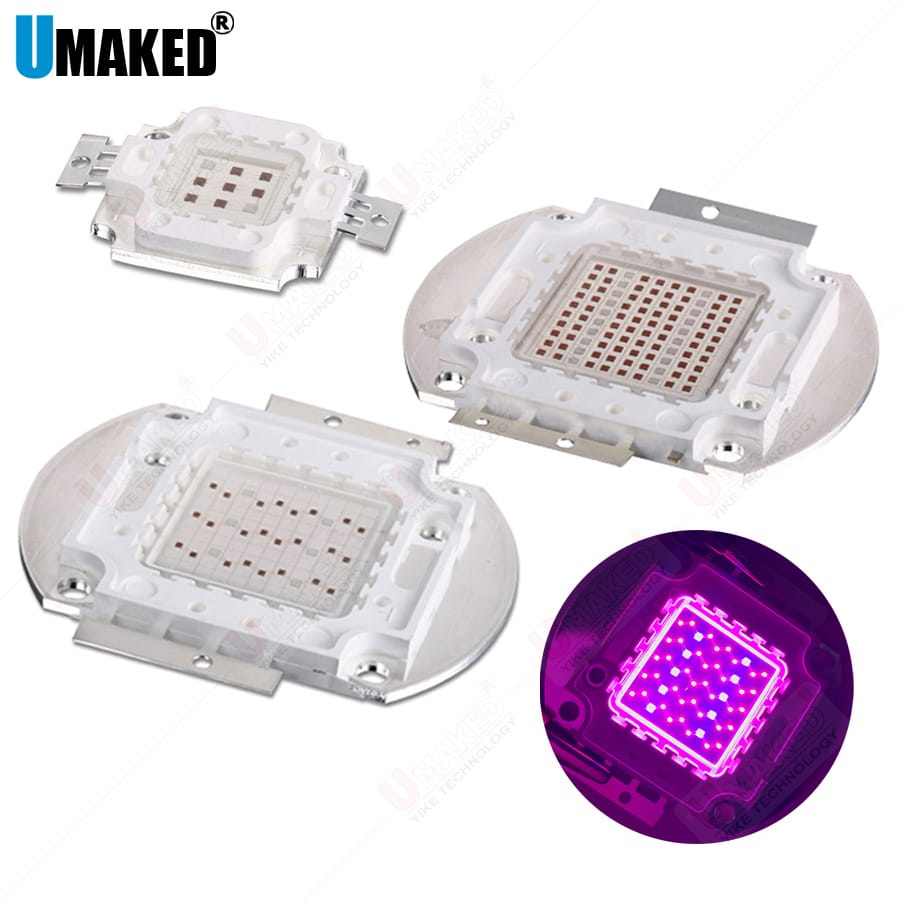 100W 440nm+660nm High power Brightness LED Beads Chip 50W 30W 20W 10W  Floodlight Lamp Spot Light COB Chips for plant