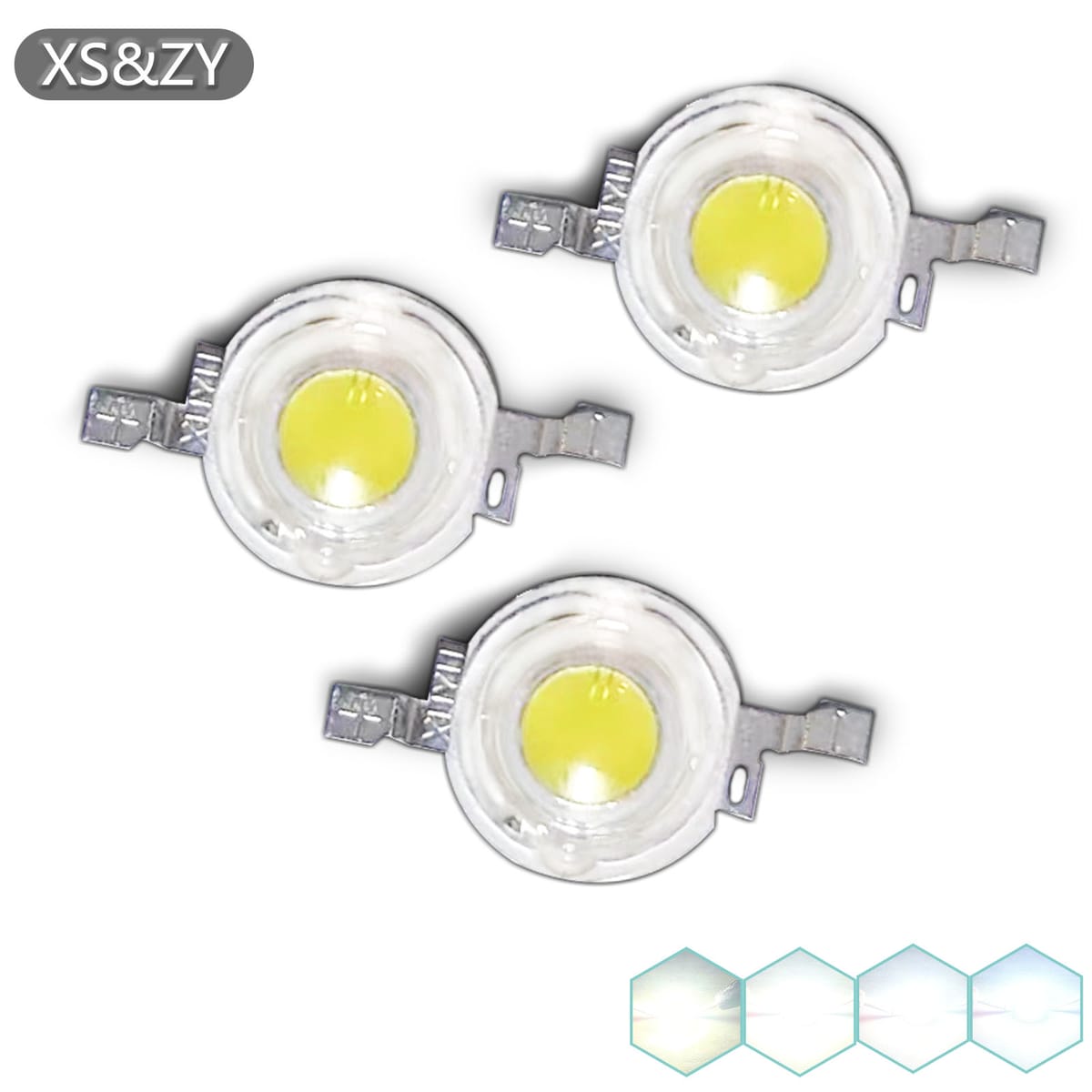100pcs LED Beads High Power 3W DC3.6-3.9V SMT Types White Light Warm Light Neutral Cold White For Downlight Spotlight Flashlight