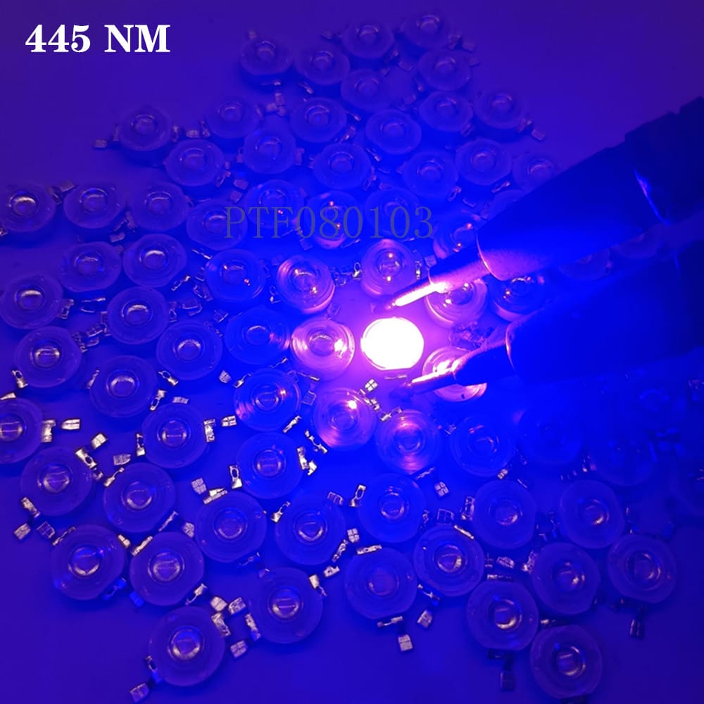 1W/3W Chip Royal Blue 445nm~450nm LED bead diodes plant grow light lamp parts