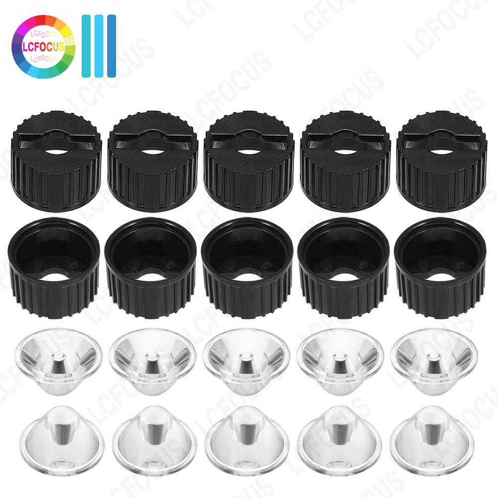1W 3W 5W LED Lens 20MM PMMA Acrylic Optical Lenses With Bracket 5 8 10 15 30 45 60 90 120 Degrees For 1 3 5 Watt Light Beads
