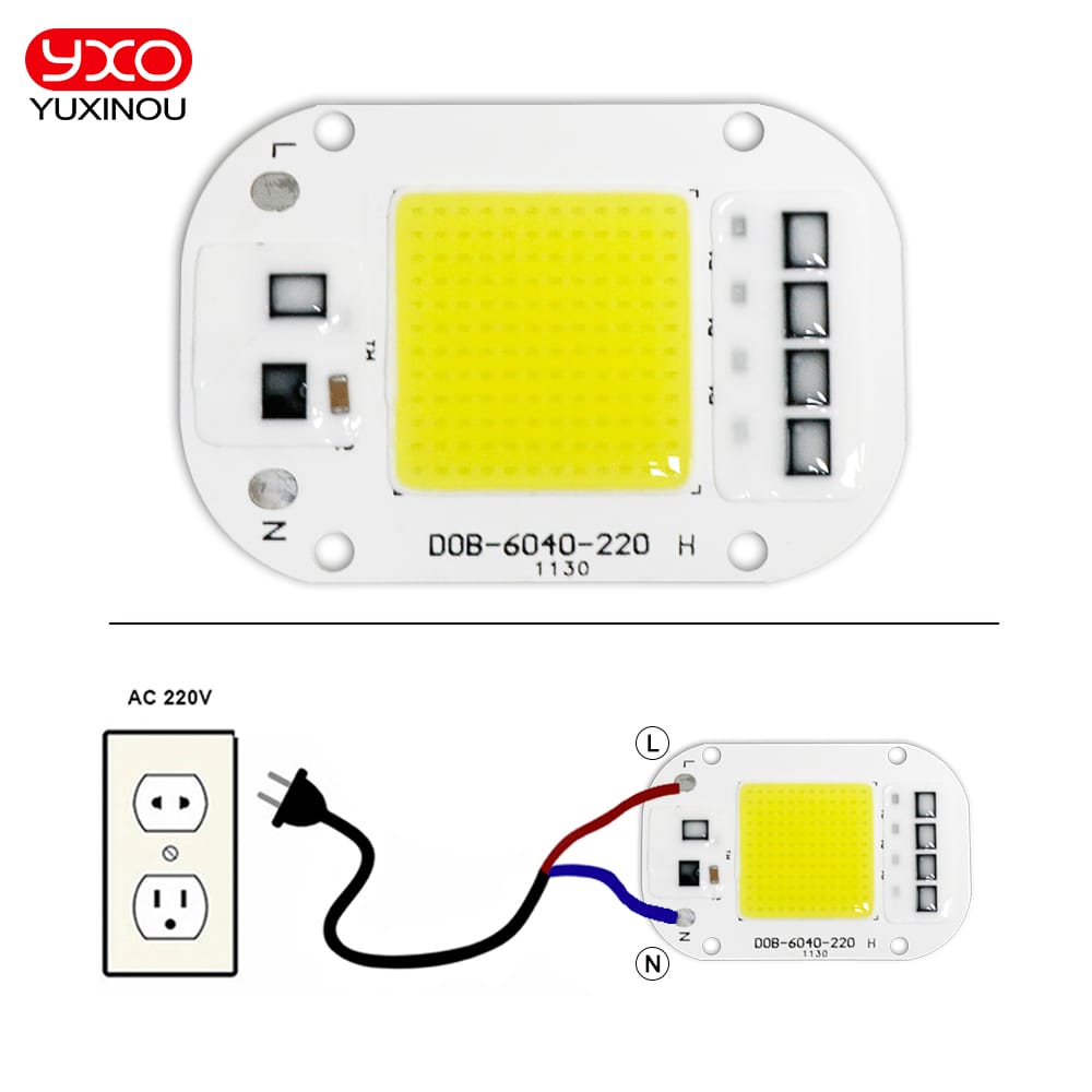 220V LED Chip 20W 30W 50W COB Chip No Need Driver LED Lamp Beads For Led Bulb Full Spectrum LED Grow Light Spot light Floodlight