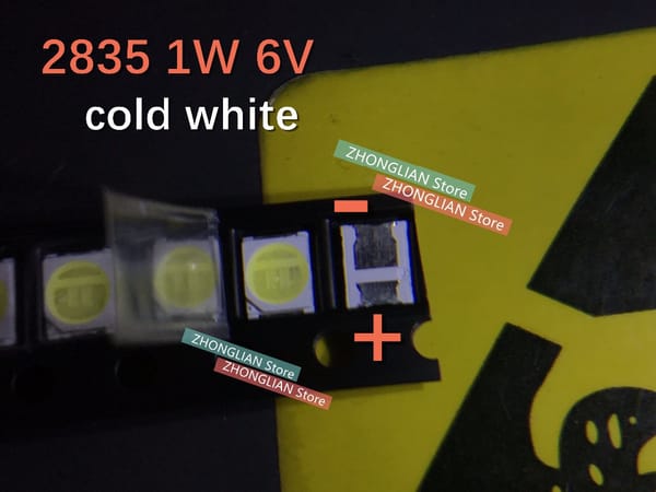 100PCS/LOT  LED LCD TV BACKLIGHT 1W 6V 2835 3528 LAMP BEADS COOL WHITE LIGHT 96LM