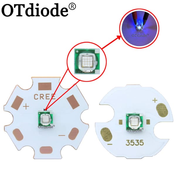 Korea LG3535 Chip High Power LED 3W Led Beads UV Purple 365-370nm SMD Light Diode Emitter Lamp DIY For UV Curable Ink/Security