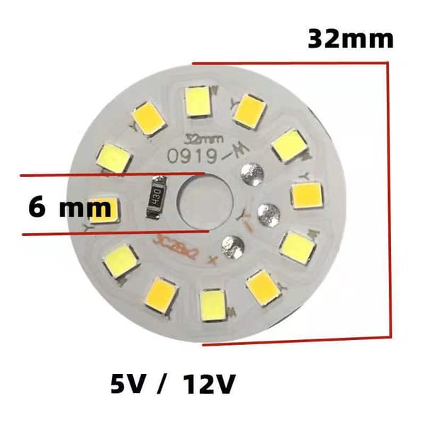 3W DC5V 12V LED light board Double color light source 32MM 2835 lamp beads