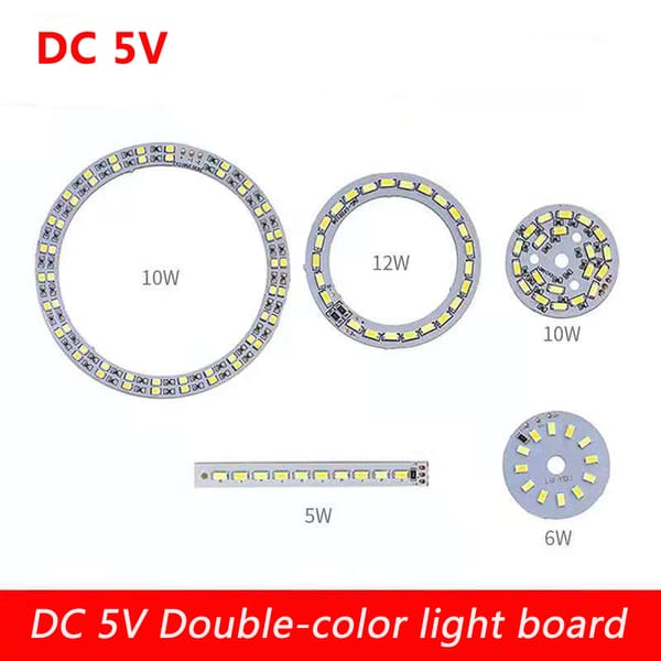 DALCAN 1pcs DC5V 5/6/10/12W LED chip Surface Light Source SMD 5730 Double Color LED Light Beads Whithout Driver