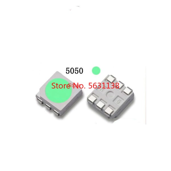 50PCS 5050 SMD LED ICE BLUE PINK ORANGE BLUE GREEN RED PURPLE YELLOW 5.0*5.0*1.6mm 60mA lamp Light Beads cree COB chip power led