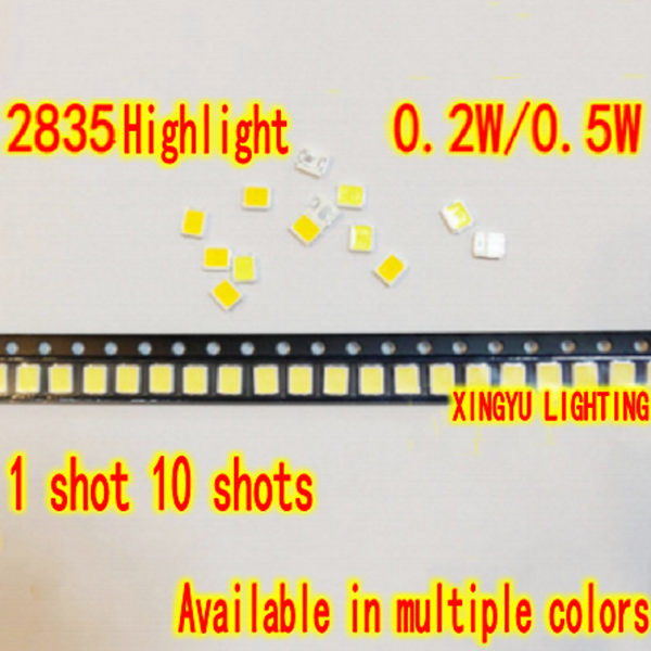 100pcs high-brightness LED2835 SMD lamp beads SMD lamp beads warm white light blue emerald green red ice blue pink yellow