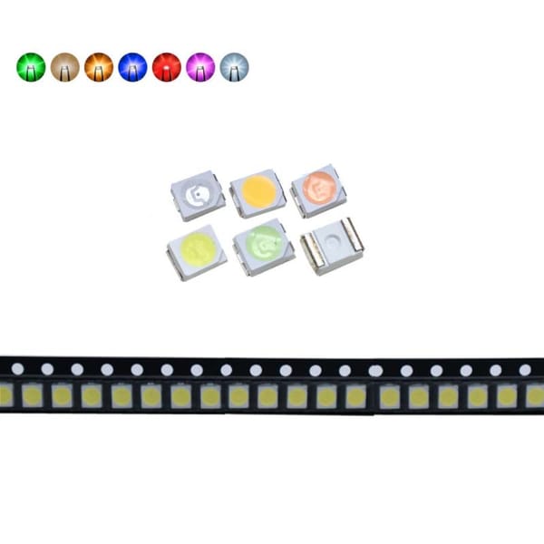 100pcs/lot LED 3528 1210 SMD Lamp Beads Car Dashboard Light-emitting Tube White Green Blue Red Yellow Pink Warm White