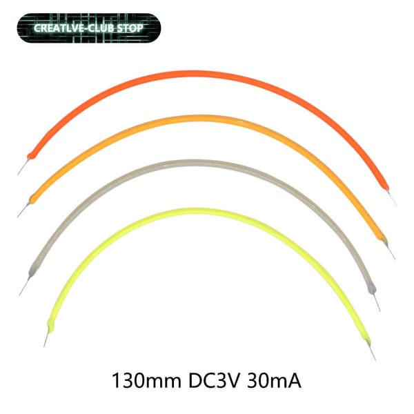 10pcs 130mm LED Soft Filament Cob Lamp Bead Bulb Diode DC3V 30mA For Edison Incandescent Light Accessories Light Creative DIY