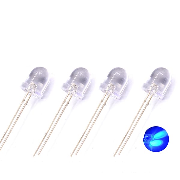 100pcs/lot 8mm Blue LED Round F8 super bright LED light emitting diode lamp beads for DIY lights