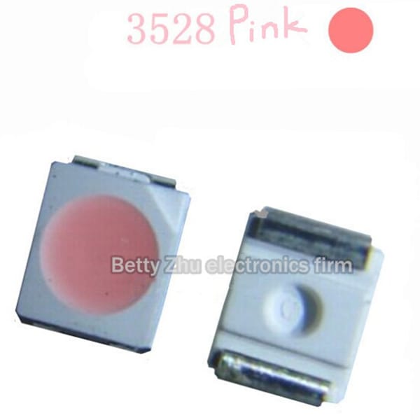 500PCS/LOT 3528 led lamp beads light pink highlight SMD LED light-emitting diode