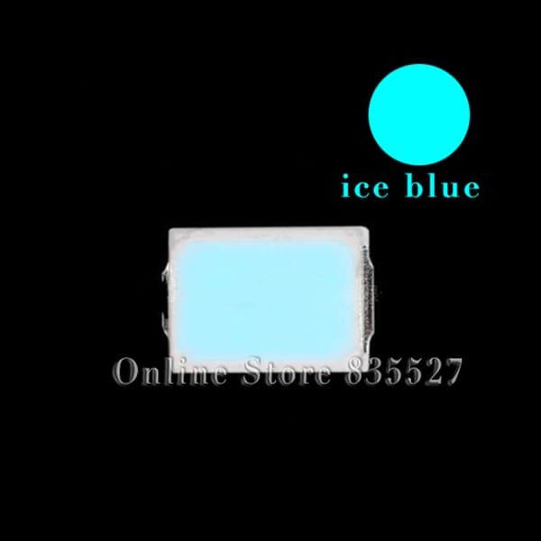 100pcs/lot LED lamp beads ice blue SMD 2835 0.2W Super highlight light-emitting diode