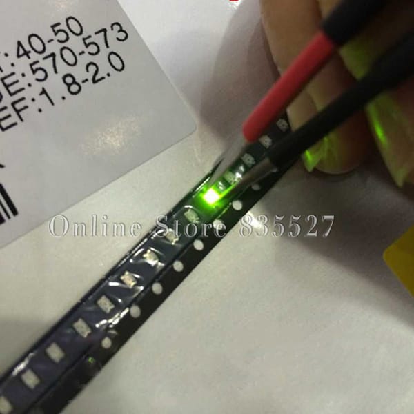 100PCS/LOT 2012 0805 ordinary green / yellow green SMD lamp beads Low light 40-50mcd LED light emitting diode leds